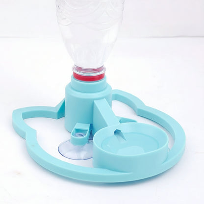 Pet water bottle with a small bowl opening design on a white background