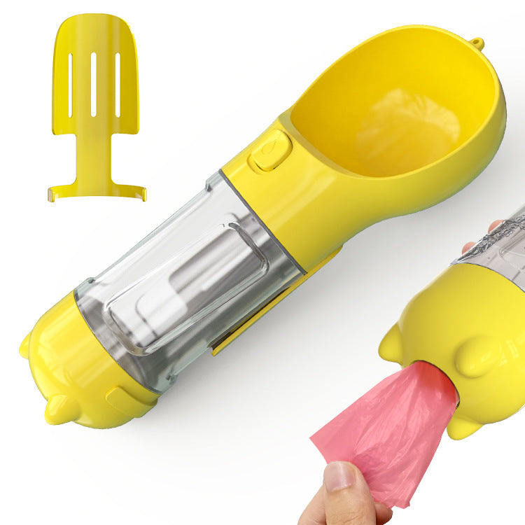 Yellow ice cream scoop with clear handle on a white background