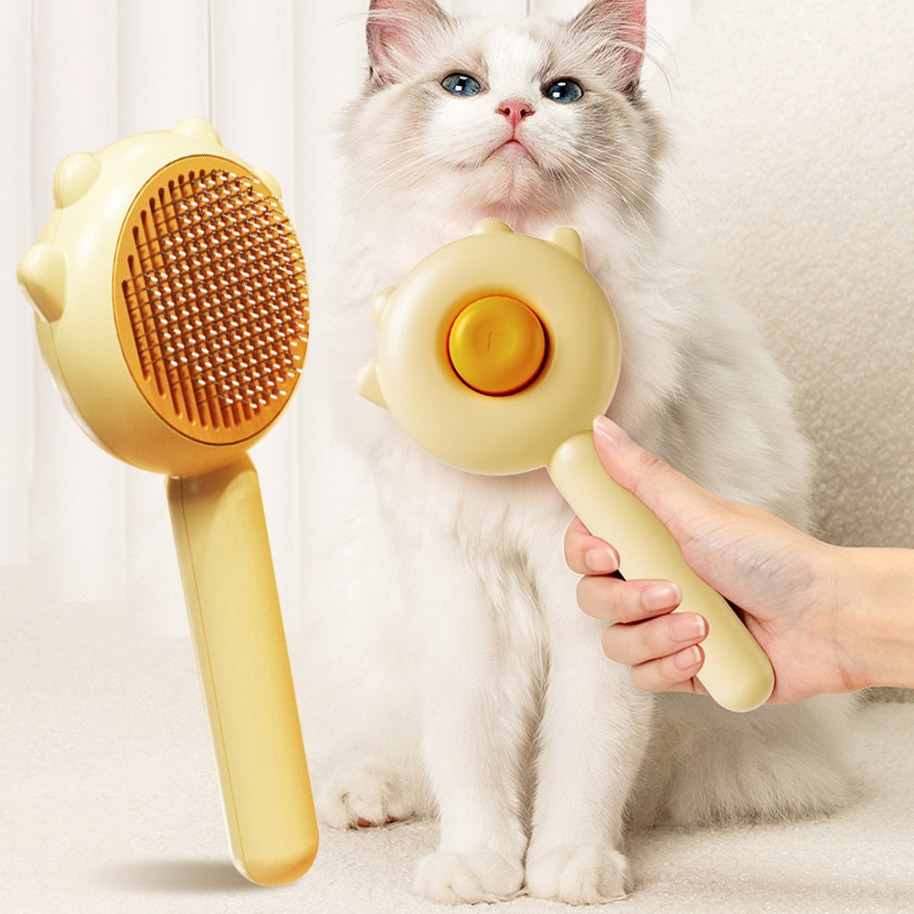 Self-Cleaning Pet Grooming Brush for Dogs and Cats