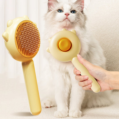 Self-Cleaning Pet Grooming Brush for Dogs and Cats